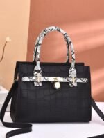 Sac à Main Élégant 2-en-1 – Style Croco & Serpent – Image 6